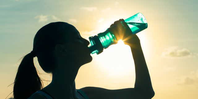 Woman drinking water