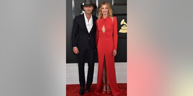 Tim McGraw and Faith Hill attend the 2017 Grammys.