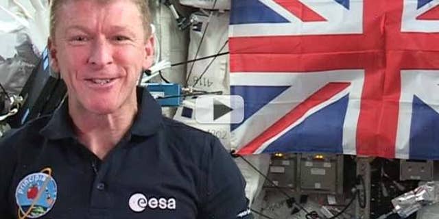 British astronaut Tim Peake says he might be the first person to have said "God save the queen" in space.
