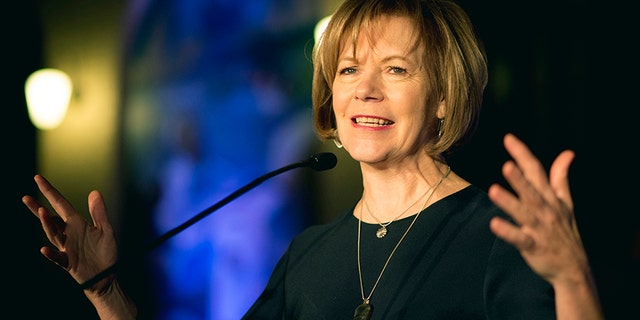 Minnesota Lt. Gov. Tina Smith speaking in St. Paul, Minn., in January 2015.