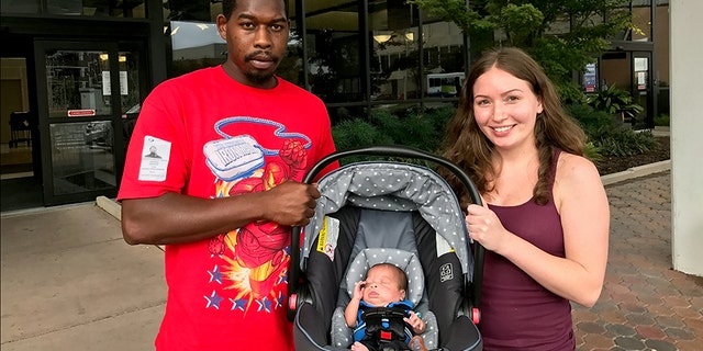 The 5-month-old now weighs 12 pounds.