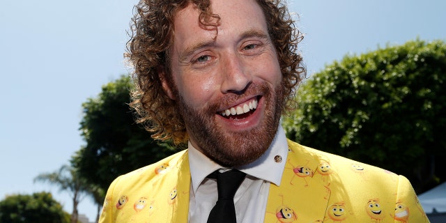 Cast member T.J. Miller attends the premiere for "The Emoji Movie" in Los Angeles, California, U.S., July 23, 2017.