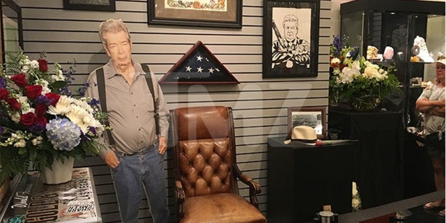 A shrine for Richard 'Old Man' Harrison was set up at the Gold and Silver.