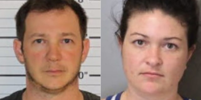 Jesse Piatt, left, and Trish Piatt were charged with aggravated child abuse and aggravated child neglect or endangerment after police discovered they were allegedly torturing the 9-year-old girl.
