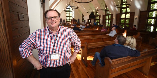 The author at the Billy Graham Training Center in Asheville, North Carolina (Courtesy Todd Starnes)