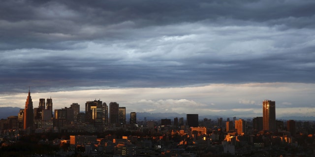 The evening sun washes over the skyline of Tokyo on a warm winter day, December 11, 2015. (REUTERS/Thomas Peter)