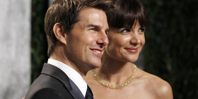 Tom Cruise and then-wife Katie Holmes.