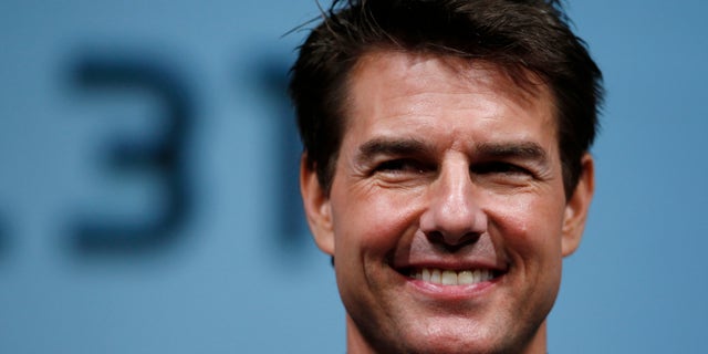 May 7, 2013. Tom Cruise attends a news conference for his movie "Oblivion" in Tokyo.