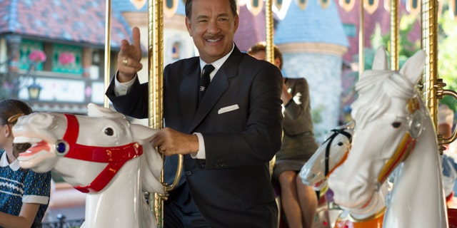 This image released by Disney shows Tom Hanks as Walt Disney in a scene from "Saving Mr. Banks."
