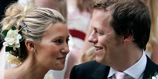 Camilla's son, Tom Parker Bowles, at his 2005 wedding to Sara Parker.