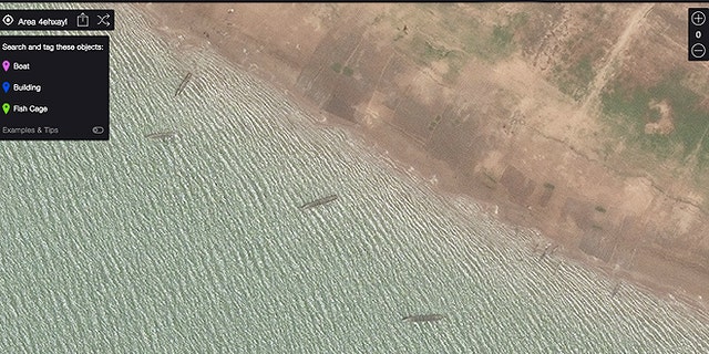 “The campaign was just launched a little over a week and over 9,000 people has volunteered their time and tagged over 95,000 objects. (Image provided by DigitalGlobe © 2015)