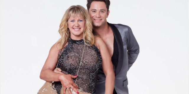Harding with her dancing partner Sasha Farber on the ABC competition series.