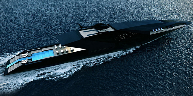 The Black Swan is a $10 million sleek superyacht concept.