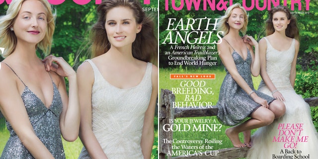 Claire Courtin-Clarins and Lauren Bush Lauren appear on the cover of Town & Country.