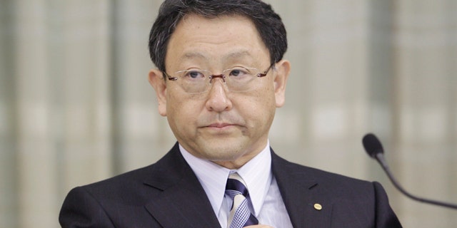 April 22: Toyota Motor Corp. President Akio Toyoda attends a press conference in Tokyo. Toyota said its global car production, disrupted by parts shortages from Japan's earthquake and tsunami, won't return to normal until November or December -- threatening its spot as the world's top-selling automaker. (AP)