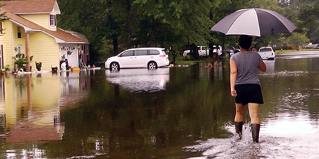 Tropical Storm Cindy brought some flooding to Ocean Springs, Miss. on Thursday, June, 22, 2017.