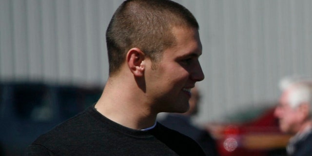 Track Palin, former Alaska Gov. Sarah Palin's oldest son, was arraigned Sunday after being arrested a day earlier on charges of domestic violence.