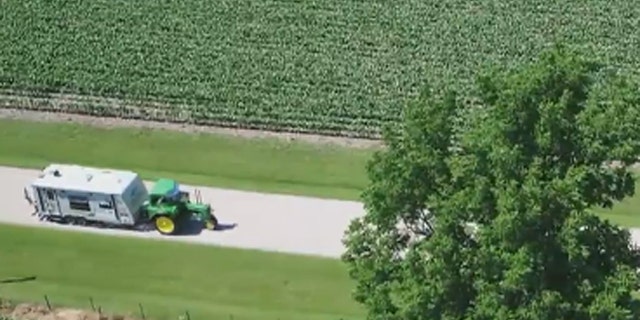 The retired farmer combined both of his dreams and decided to drive across the country in a custom, 1948 John Deere tractor to raise awareness and money for wounded heroes.