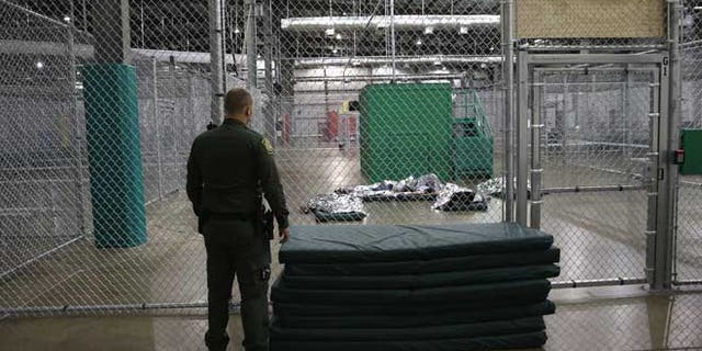 A detention facility run by the Border Patrol on September 8, 2014 in McAllen, Texas. (Photo by John Moore/Getty Images)