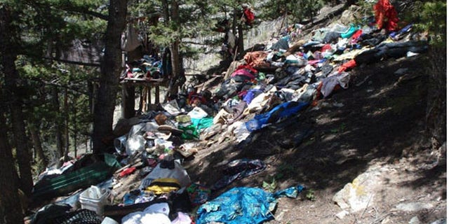Trash pile in Colorado's Uncompahgre National Forest. (US Attorney's Office)