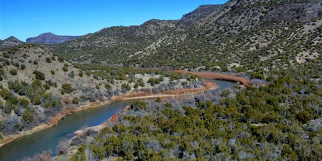 This Jan. 26, 2015 photo provided by Cynthia Meachum shows an areal view of the area where a search of treasure hunter Randy Bilyeu, who died looking for a hidden treasure chest.