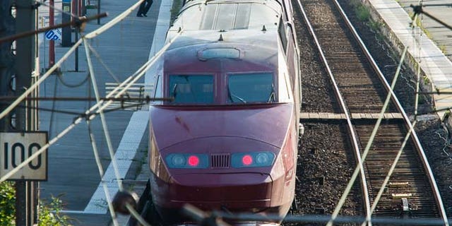 Aug. 21: A Thalys train of French national railway operator, SNCF, stands at the main train station in Arras, northern France, after a gunman opened fire injuring three people.