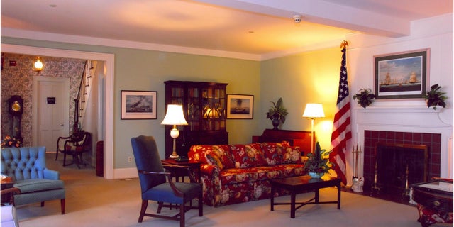 The interior of the Truman Little White House is simply decorated with furnishings from the '40s.