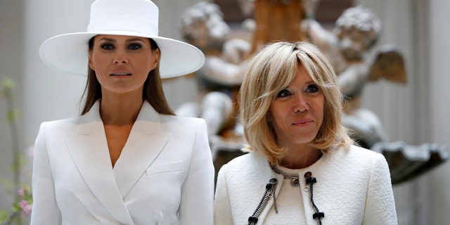 The fashionable first lady made headlines for donning a wide-brimmed hat by French-American designer Hervé Pierre, who also designed her inaugural gown.