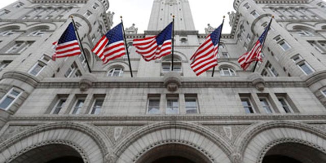 The entrance to the Trump International Hotel in Washington.