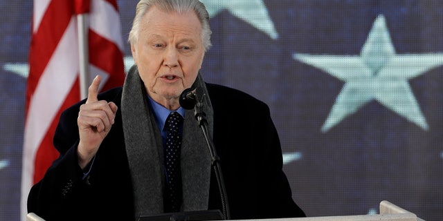 Actor Jon Voight speaks during a pre-Inaugural "Make America Great Again! Welcome Celebration" at the Lincoln Memorial in Washington, Thursday, Jan. 19, 2017.