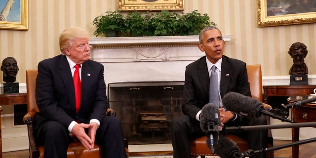 President-elect Donald Trump, left, meets with President Barack Obama at the White House.