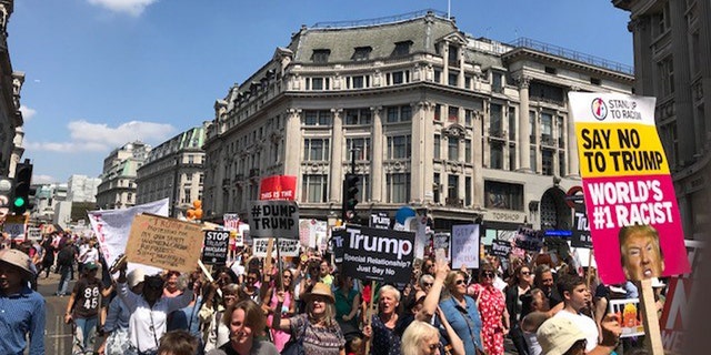 Thousands March Against Trump In Rowdy London Protests | Fox News