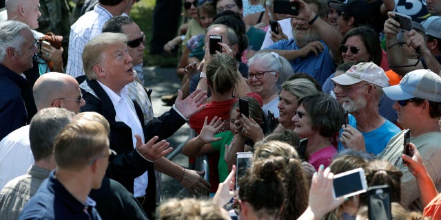 President Trump greets residents in Conway, S.C.