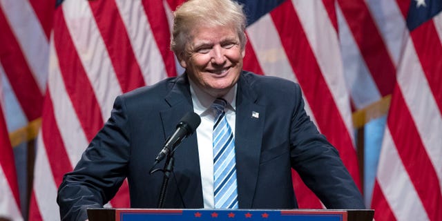 Republican presidential candidate Donald Trump speaks during a campaign event to announce Gov. Mike Pence, R-Ind., as the vice presidential running mate on, Saturday, July 16, 2016, in New York. (AP Photo/Evan Vucci)