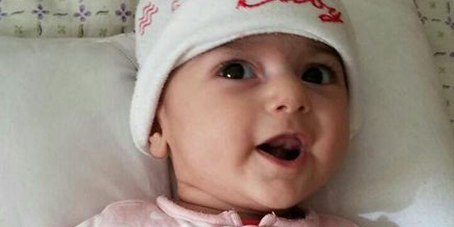Feb. 7, 2017: This undated photo provided by OHSU Doernbecher and the Reshad Family shows Fatemeh Reshad, an infant from Iran with a life-threatening heart condition.