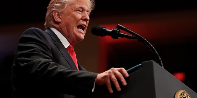 President Donald Trump speaks during the Celebrate Freedom event at the Kennedy Center for the Performing Arts in Washington, Saturday, July 1, 2017. (AP Photo/Carolyn Kaster)