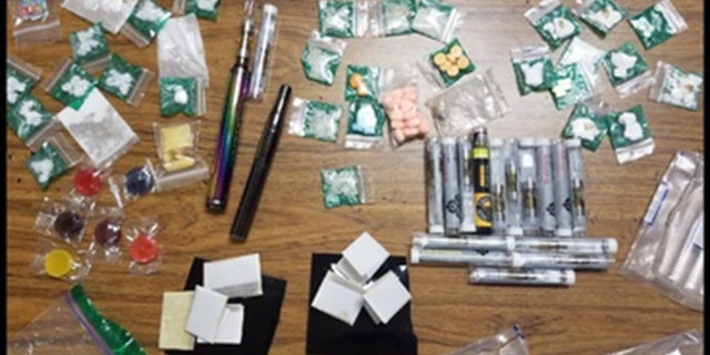 Photo shows some of the drugs Indiana Police seized during a six-day operation.