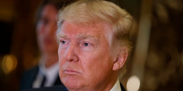 Then-President-elect Donald Trump is seen at Trump Tower in New York City, Jan. 9, 2017. (Associated Press)