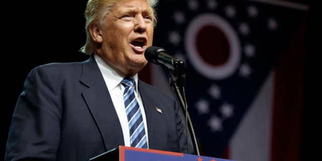 Republican presidential candidate Donald Trump speaks during a rally, Wednesday, Sept. 14, 2016, in Canton, Ohio.