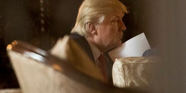 President-elect Donald Trump at a meeting at his Mar-A-Lago mansion, Palm Beach, Fla., On December 21, 2016.