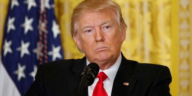 File photo - U.S. President Donald Trump faces a news conference at the White House in Washington, U.S., Feb. 16, 2017. (REUTERS/Kevin Lamarque)