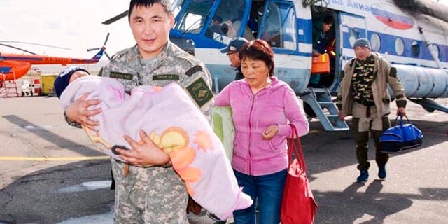 Tserin Dopchut, 3, was found three days after wandering away from home in Siberia. (Tuva-Online News Agency)