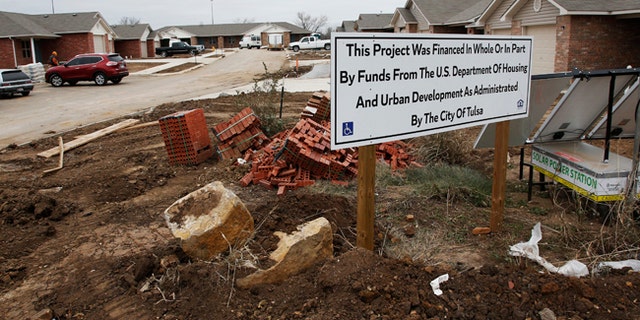New housing developments being built are seen in north Tulsa, Oklahoma, in December of 2016.