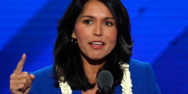 U.S. Representative Tulsi Gabbard (D-HI) delivers a nomination speech for Senator Bernie Sanders on the second day at the Democratic National Convention in Philadelphia, Pennsylvania, U.S. July 26, 2016. REUTERS/Mike Segar - RTSJSDY