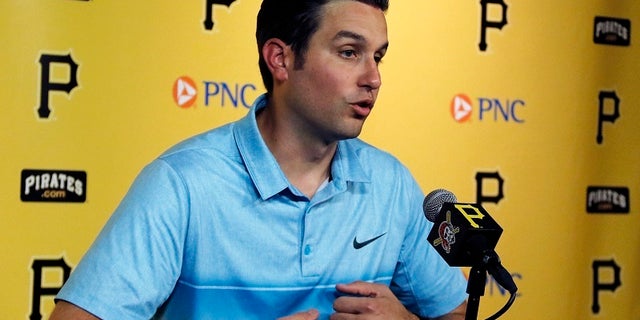 Major League umpire John Tumpane talks about a woman who hopped over a railing of the Roberto Clemente Bridge over the Allegheny River on Wednesday, June 28, 2017, in Pittsburgh. The woman told Tumpane she just wanted to get a better view of the Allegheny River below. The look on her face and the tone of her voice suggested otherwise to Tumpane. Tumpane secured one of her arms; then a bystander held her other arm, and another person clutched her legs and held them to the railing. Tumpane, Weinman and the third volunteer clung to the unidentified woman until emergency responders arrived. (AP Photo/Gene J. Puskar)