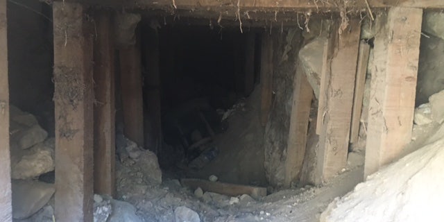 The inside of the tunnel found last week by Border Patrol Agents in El Paso, Texas.