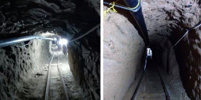 Images provided by the Mexican Attorney General's Office show two tunnels discovered leading from the border city of Tijuana to California