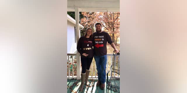 Julie and Justin Davidson were shocked to learn they were expecting quadruplets