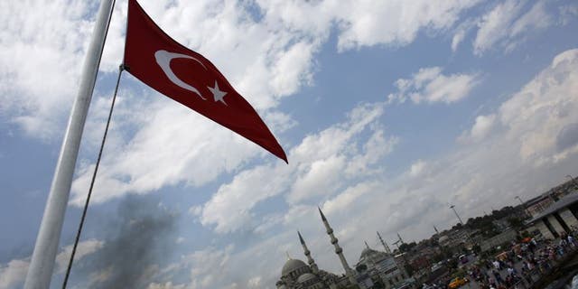 File photo - A Turkish flag flies on a passenger ferry in Istanbul August 7, 2014. (REUTERS/Murad Sezer)