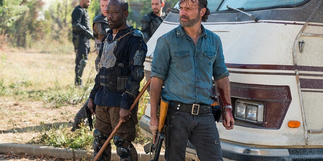 Lennie James (left) and Andrew Lincoln (right) from "The Walking Dead" Season 7